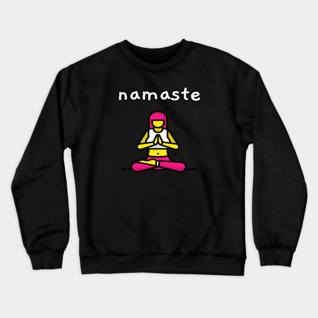 Namaste Pink Crewneck Sweatshirt by No borders